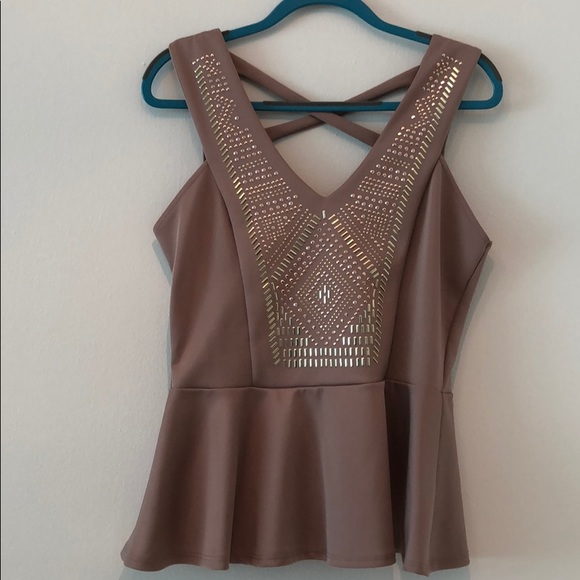 Charlotte Russe Tops - Charlotte Russe peplum top sz xl